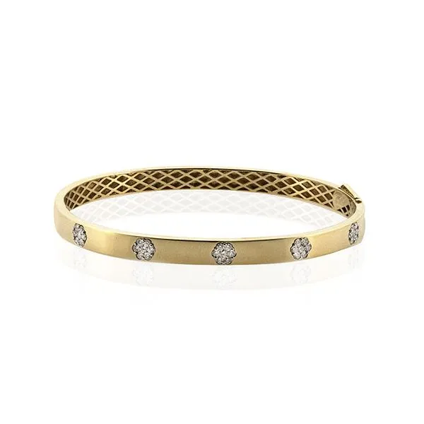 18K White and Yellow Gold Bangle Bracelet Koerbers Fine Jewelry Inc New Albany, IN