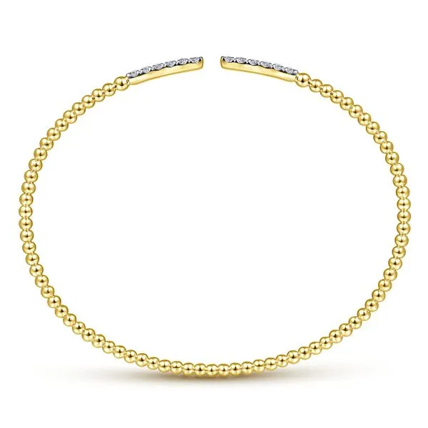 14K Yellow Gold Bujukan Bead Cuff Bracele Image 2 Koerbers Fine Jewelry Inc New Albany, IN