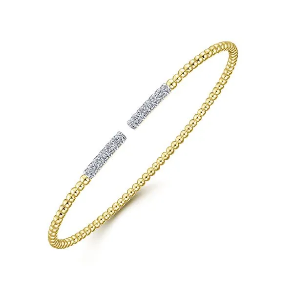 14K Yellow Gold Bujukan Bead Cuff Bracele Image 3 Koerbers Fine Jewelry Inc New Albany, IN