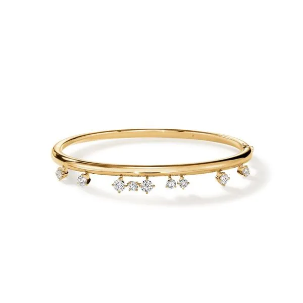 18K Yellow Gold Barre Floating Diamond Bangle Image 3 Koerbers Fine Jewelry Inc New Albany, IN