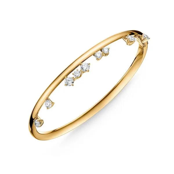 18K Yellow Gold Barre Floating Diamond Bangle Koerbers Fine Jewelry Inc New Albany, IN