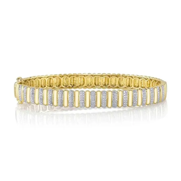 14K Yellow Gold Diamond Bangle Bracelet Koerbers Fine Jewelry Inc New Albany, IN