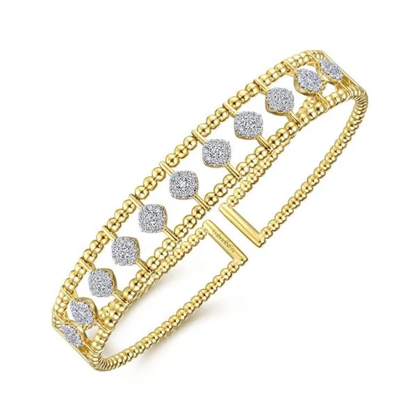 14K Yellow Gold Bujukan Bead Cuff Bracelet Image 2 Koerbers Fine Jewelry Inc New Albany, IN