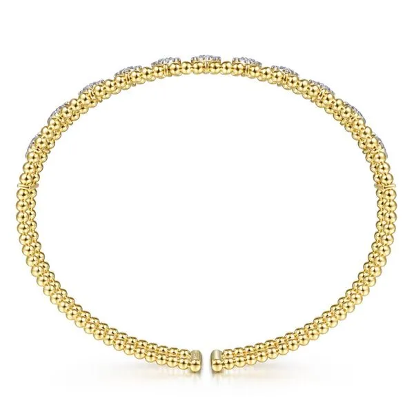 14K Yellow Gold Bujukan Bead Cuff Bracelet Image 3 Koerbers Fine Jewelry Inc New Albany, IN