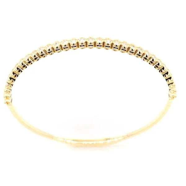 14K Yellow Gold Diamond Bezel Set Bangle Bracelet Koerbers Fine Jewelry Inc New Albany, IN