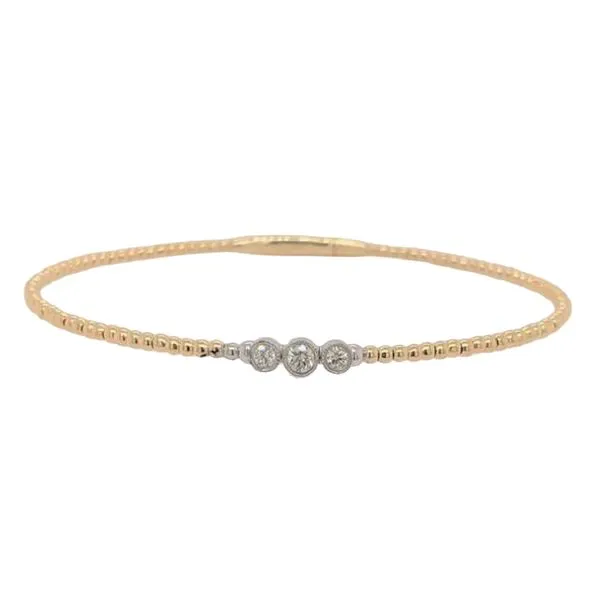 14K 2-Tone White and Yellow Gold Bangle Bracelet Koerbers Fine Jewelry Inc New Albany, IN