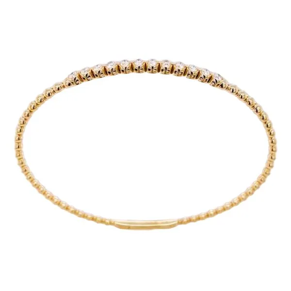 14K 2-Tone White and Yellow Gold Diamond Bangle Bracelet Koerbers Fine Jewelry Inc New Albany, IN