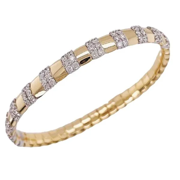 14K 2-Tone White and Yellow Gold Stretchy Diamond Bracelet Koerbers Fine Jewelry Inc New Albany, IN
