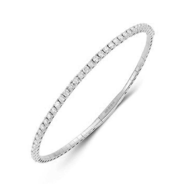 14K White Gold Diamond Bangle Bracelet Koerbers Fine Jewelry Inc New Albany, IN