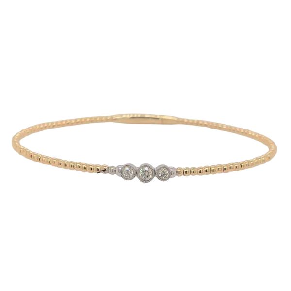 14K 2-Tone White and Yellow Gold Bangle Bracelet Koerbers Fine Jewelry Inc New Albany, IN