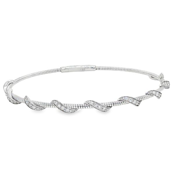 14K White Gold Bangle Diamond Bracelet Koerbers Fine Jewelry Inc New Albany, IN