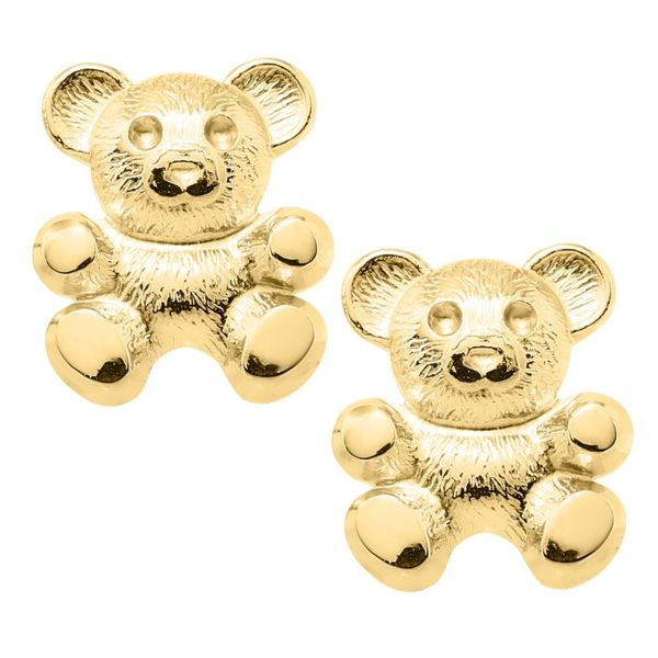 14K Yellow Gold Teddy Bear Safety Earrings Koerbers Fine Jewelry Inc New Albany, IN