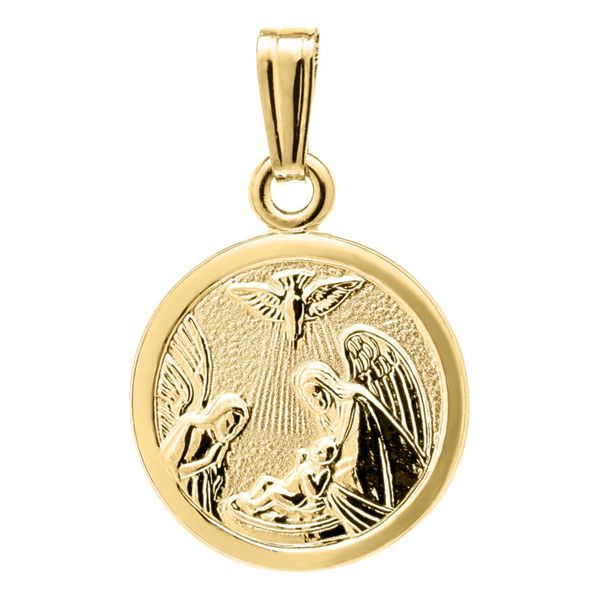 14K Yellow Gold Filled Guardian Angel Pendant Image 2 Koerbers Fine Jewelry Inc New Albany, IN