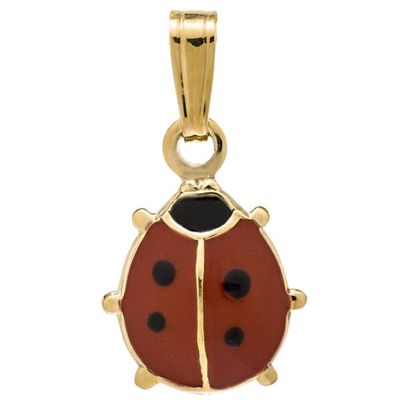 14K Yellow Gold Filled Red Ladybug Pendant on a Chain Image 2 Koerbers Fine Jewelry Inc New Albany, IN
