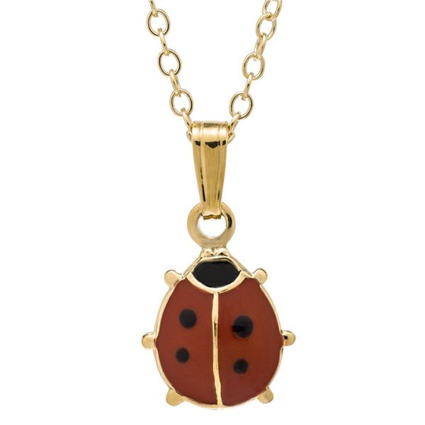 14K Yellow Gold Filled Red Ladybug Pendant on a Chain Koerbers Fine Jewelry Inc New Albany, IN