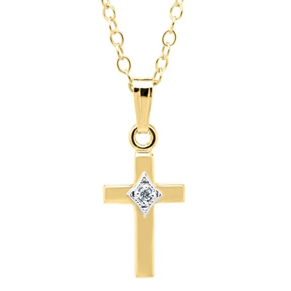 14K Yellow Gold Filled Diamond Cross Pendant Koerbers Fine Jewelry Inc New Albany, IN