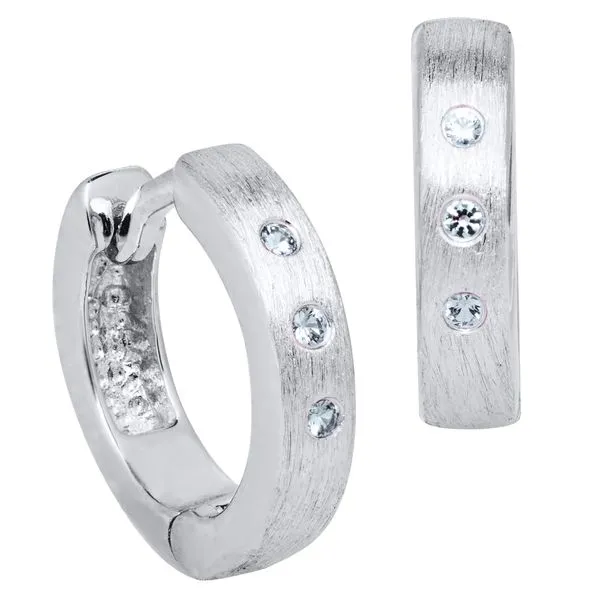 Sterling silver 12mm Huggie Children's Hoops Image 3 Koerbers Fine Jewelry Inc New Albany, IN