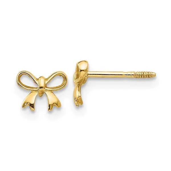 14K Yellow Gold Madi K Bow Post Earrings Koerbers Fine Jewelry Inc New Albany, IN