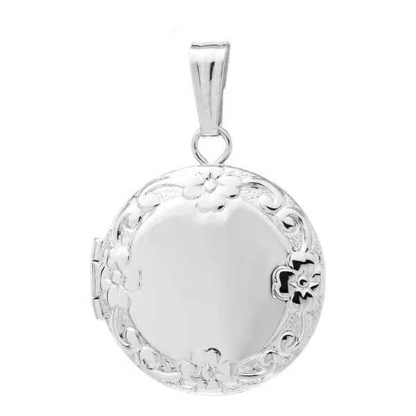 Sterling Silver Children's Locket and Chain Image 2 Koerbers Fine Jewelry Inc New Albany, IN