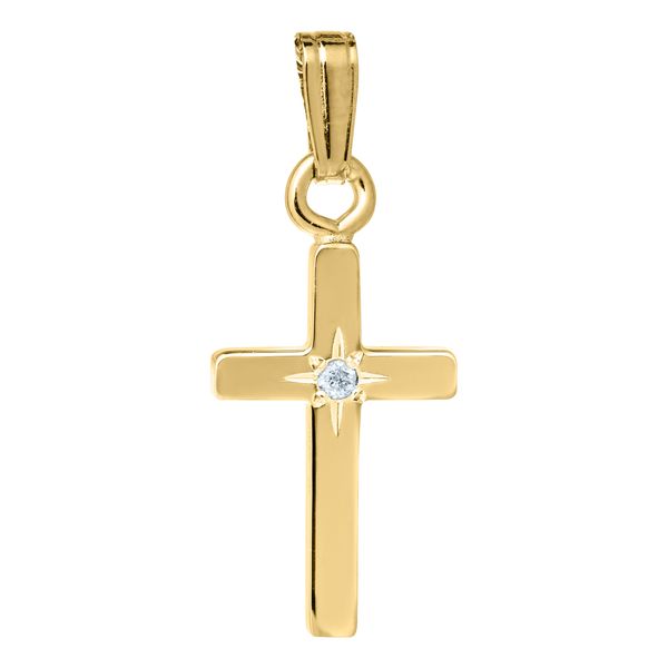 Children's 14K Gold Filled Diamond Cross Necklace Image 2 Koerbers Fine Jewelry Inc New Albany, IN