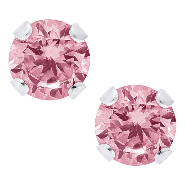 Sterling Silver Pink CZ Earrings Koerbers Fine Jewelry Inc New Albany, IN