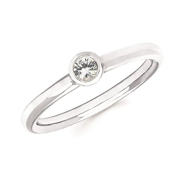 14K White Gold White Sapphire April Birthstone Ring Koerbers Fine Jewelry Inc New Albany, IN