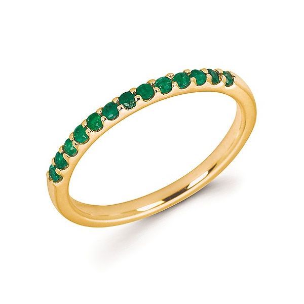 14K Yellow Gold Emerald Stackable Band Koerbers Fine Jewelry Inc New Albany, IN