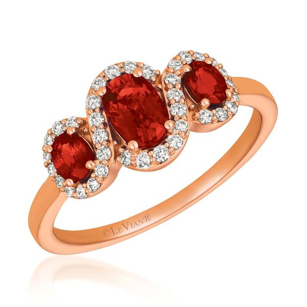 14K Strawberry Gold Passion Ruby Ring with Vanilla Diamonds Koerbers Fine Jewelry Inc New Albany, IN