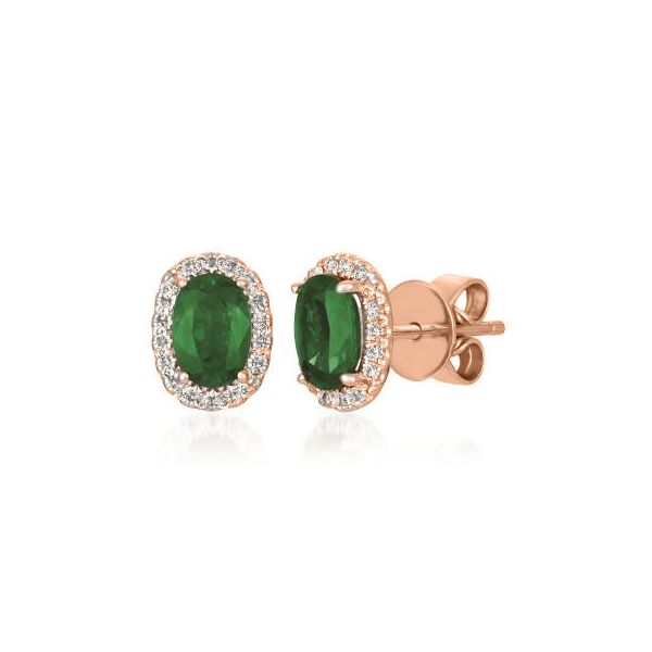 14K Strawberry Gold Costa Smeralda Emeralds Earrings Koerbers Fine Jewelry Inc New Albany, IN