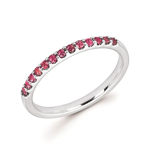 14K White Gold Pink Tourmaline Stackable Band Koerbers Fine Jewelry Inc New Albany, IN