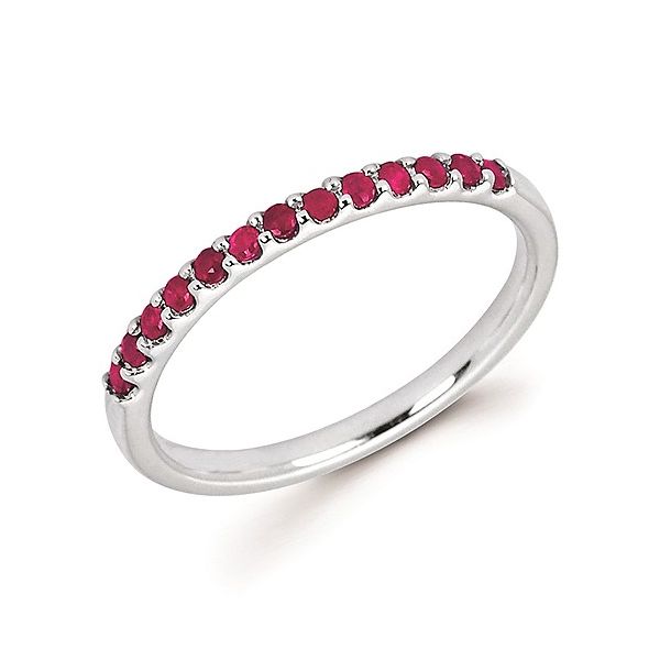 14K White Gold Ruby Stackable Band Koerbers Fine Jewelry Inc New Albany, IN