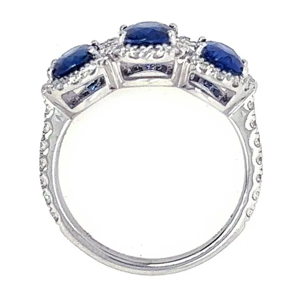 18K White Gold Blue Sapphire and Diamond Fashion Ring Image 2 Koerbers Fine Jewelry Inc New Albany, IN