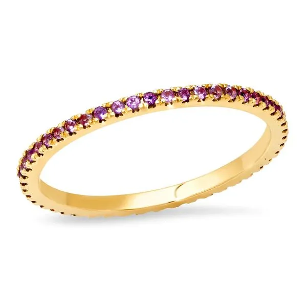 14K Yellow Gold Amethyst Eternity Band Fashion Ring Koerbers Fine Jewelry Inc New Albany, IN