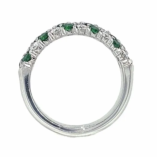 18K White Gold Diamond and Tsavorite Garnet Anniversary or Fashion Ring Image 2 Koerbers Fine Jewelry Inc New Albany, IN