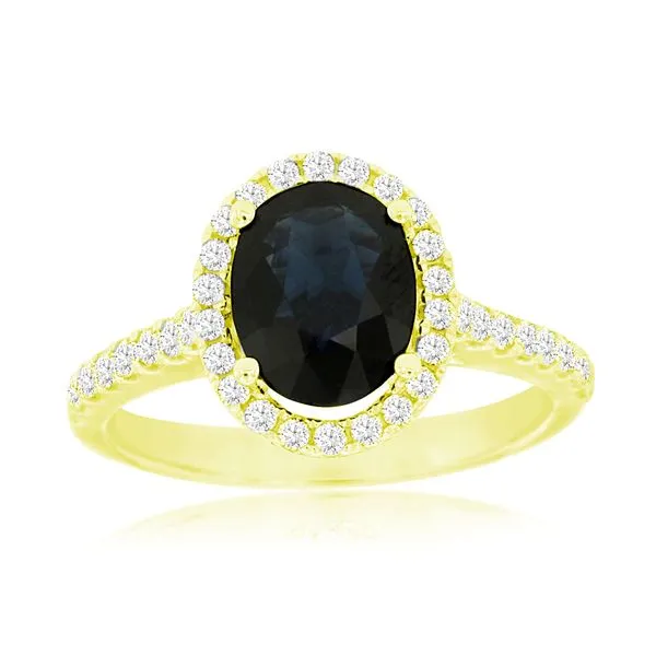 14K Yellow Gold Sapphire and Diamond Fashion Ring Koerbers Fine Jewelry Inc New Albany, IN