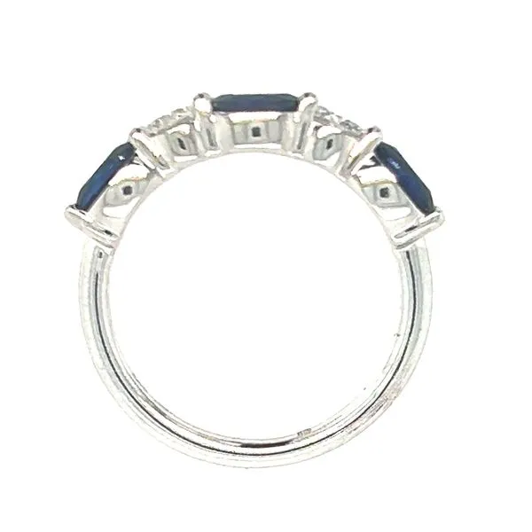 18K White Gold Everlong Eleven Stone Sapphire and Diamond Band Image 2 Koerbers Fine Jewelry Inc New Albany, IN