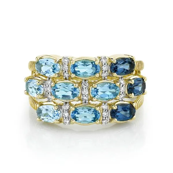 18K Yellow Gold Ombre Topaz Fashion Ring Koerbers Fine Jewelry Inc New Albany, IN