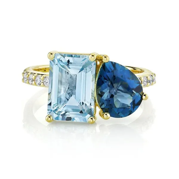 18K Yellow Gold Blue Topaz Fashion Ring Koerbers Fine Jewelry Inc New Albany, IN