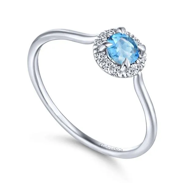 14K White Gold Swiss Topaz and Diamond Ring Image 3 Koerbers Fine Jewelry Inc New Albany, IN