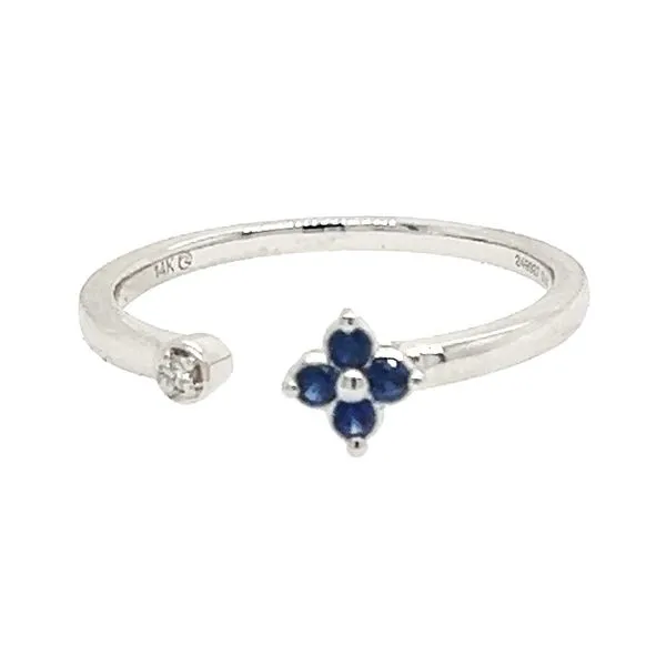 14K White Gold Sapphire and Diamond Fashion Ring Koerbers Fine Jewelry Inc New Albany, IN