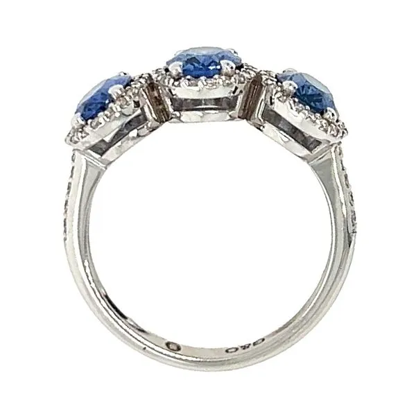 18K White Gold Sapphire and Diamond Fashion Ring Image 2 Koerbers Fine Jewelry Inc New Albany, IN