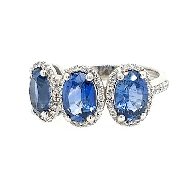 18K White Gold Sapphire and Diamond Fashion Ring Koerbers Fine Jewelry Inc New Albany, IN