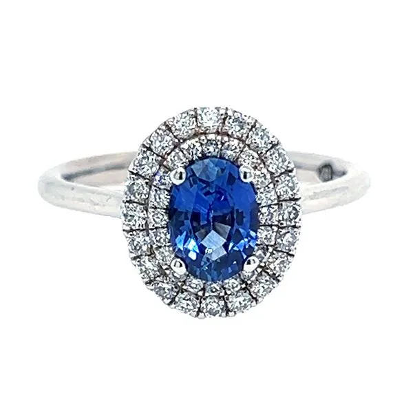 18K White Gold Sapphire and Diamond Fashion Ring Koerbers Fine Jewelry Inc New Albany, IN