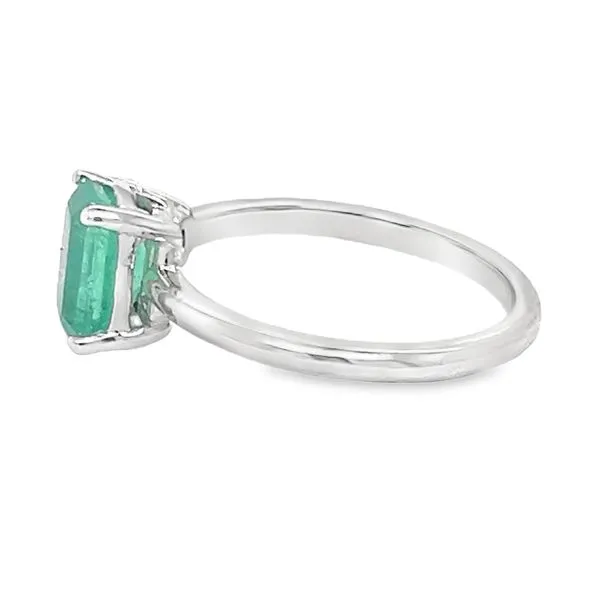 14K White Gold Emerald and Diamond Fashion Ring Image 2 Koerbers Fine Jewelry Inc New Albany, IN