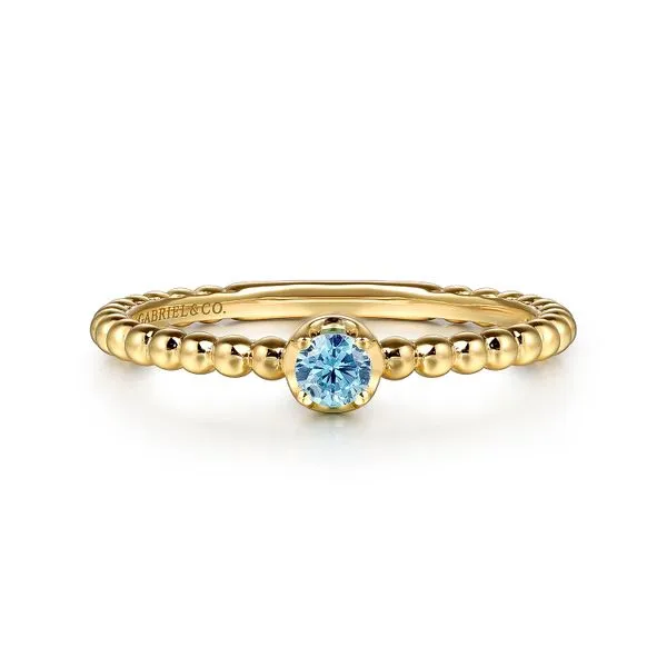 14K Yellow Gold Bujukan Blue Topaz Fashion Ring Koerbers Fine Jewelry Inc New Albany, IN