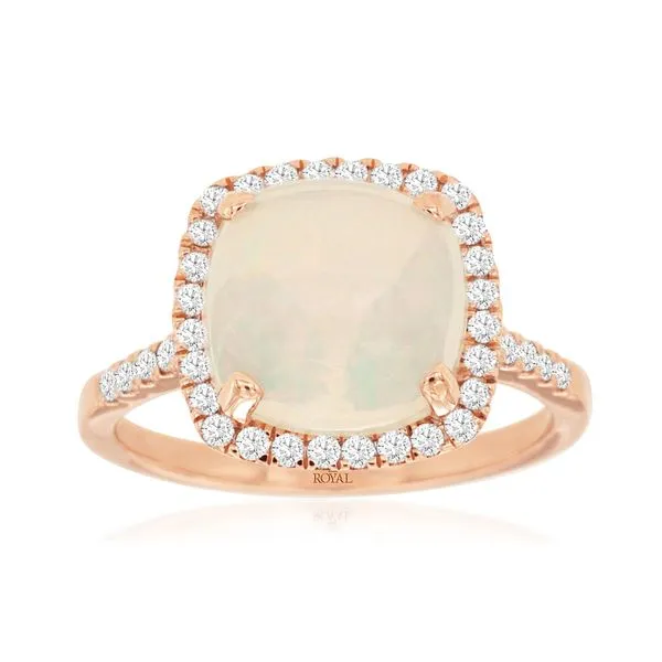 14K Rose Gold Opal and Diamond Fashion Ring Koerbers Fine Jewelry Inc New Albany, IN