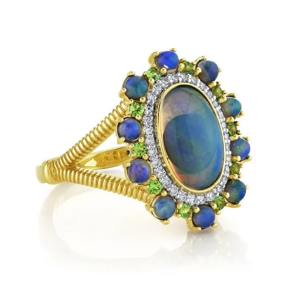 18K Yellow Gold Ethiopian Opal Fashion Ring Image 2 Koerbers Fine Jewelry Inc New Albany, IN