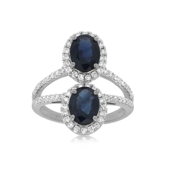 14K White Gold Sapphire and Diamond Fashion Ring Koerbers Fine Jewelry Inc New Albany, IN