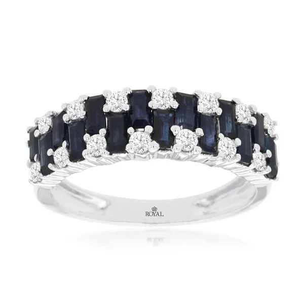 14K White Gold Sapphire and Diamond Fashion Ring Koerbers Fine Jewelry Inc New Albany, IN
