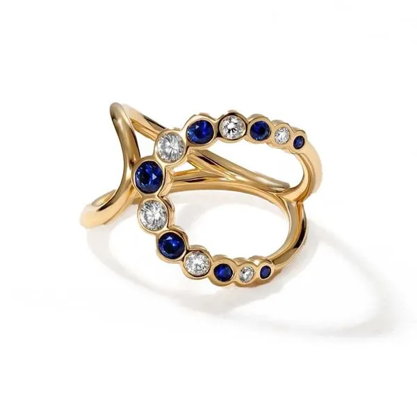 14K Yellow Gold Sapphire and Diamond Fashion Ring Koerbers Fine Jewelry Inc New Albany, IN